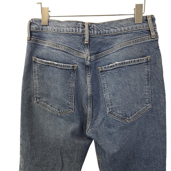 Agolde Riley High Rise Straight Crop Jeans in Frequency Wash Size 30 - Picture 5 of 7